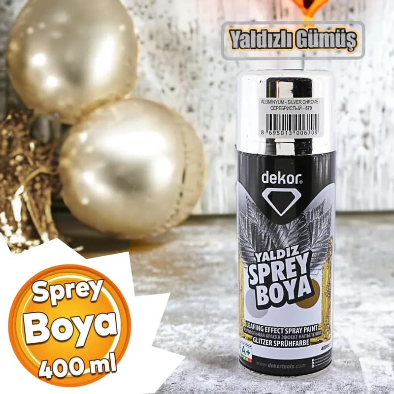 Sprey Boya Metalik Gümüş