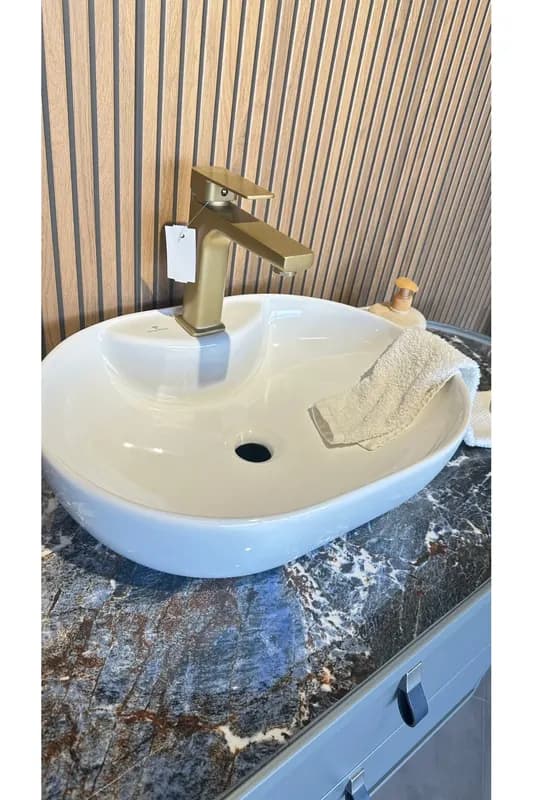 Alto Tezgah Üstü Lavabo, Batarya Delikli