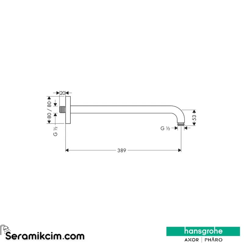 Hansgrohe Duş Dirseği