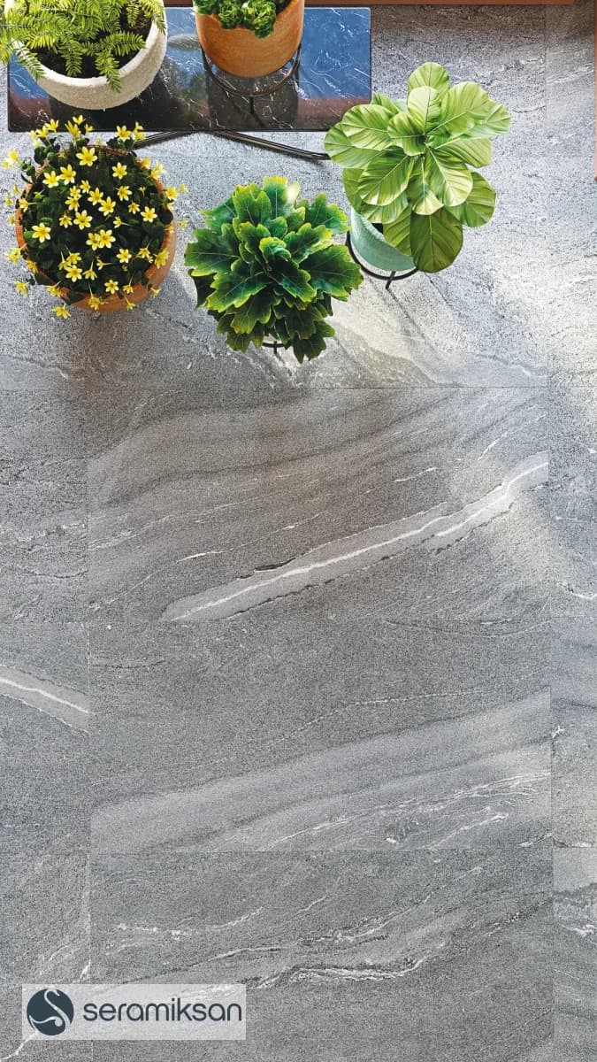 Seramiksan Mist Dark Gray — serinin uygulama görseli
