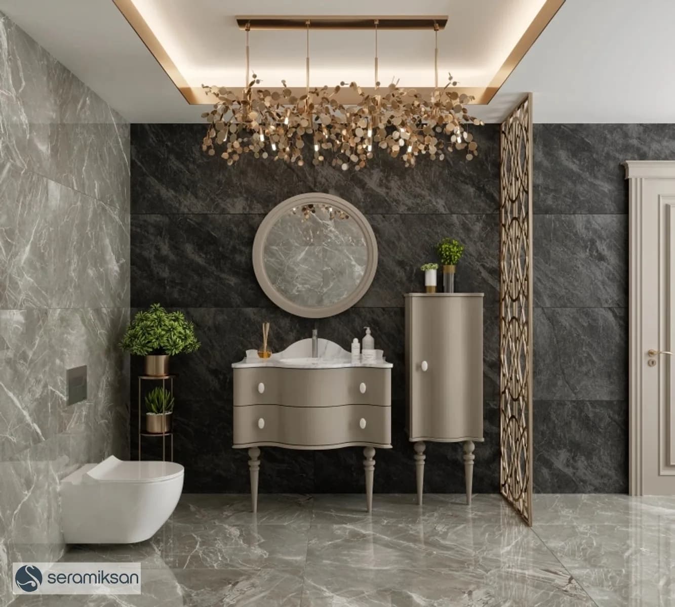Seramiksan Milano Beige — serinin uygulama görseli