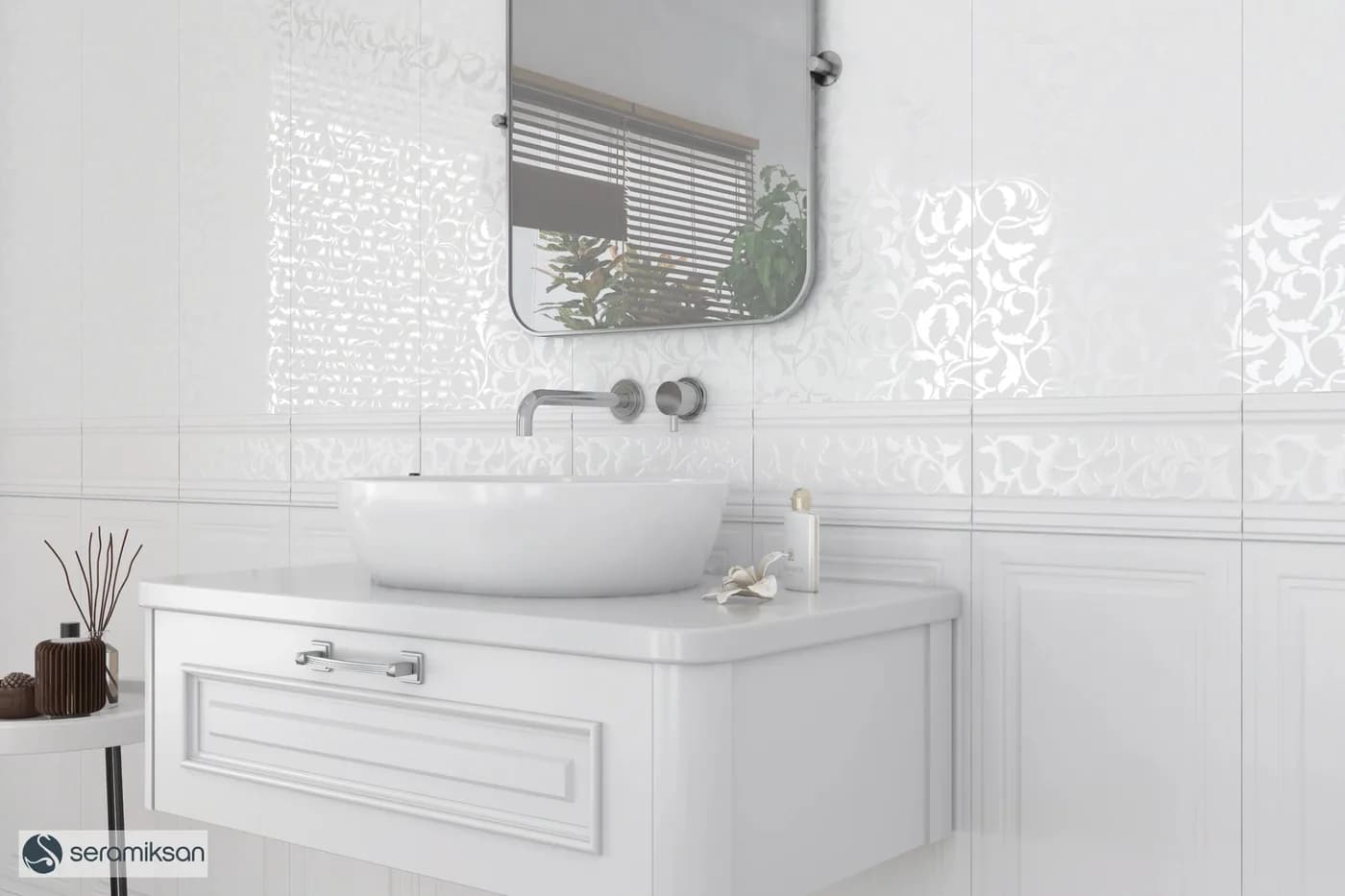 Seramiksan Victorian Beyaz Wallpaper — serinin uygulama görseli