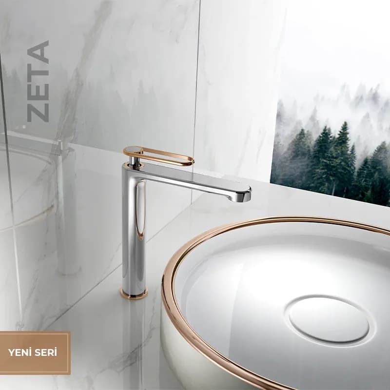 Newarc Zeta Çanak Lavabo Bataryası görsel 3