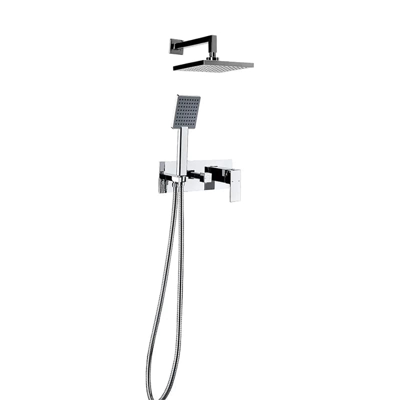 Newarc Silver Yatay Ankastre Banyo Bataryası Set görsel 2