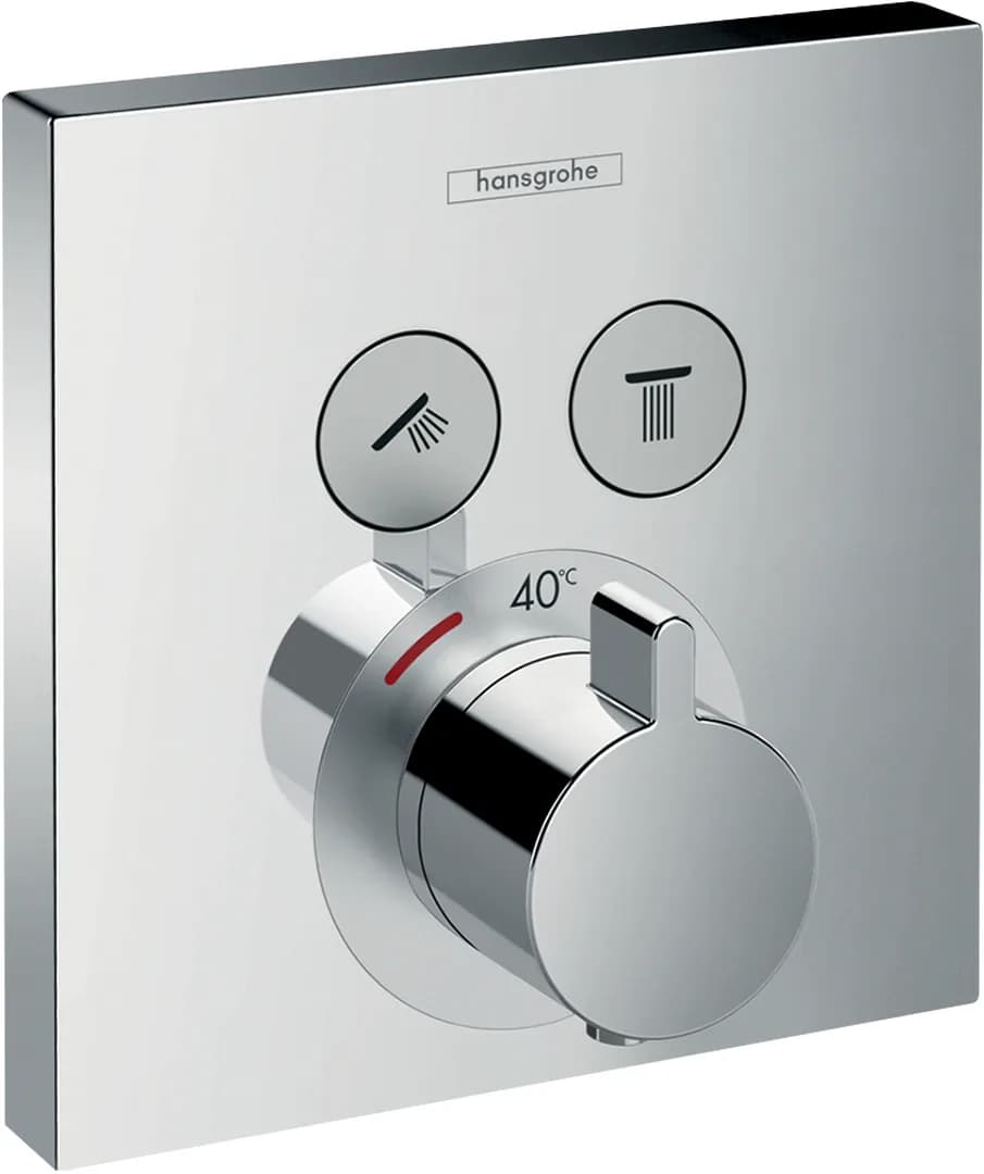 Hansgrohe Showerselect 2 Çıkış Termostatik Ankastre Bataryası görsel 2