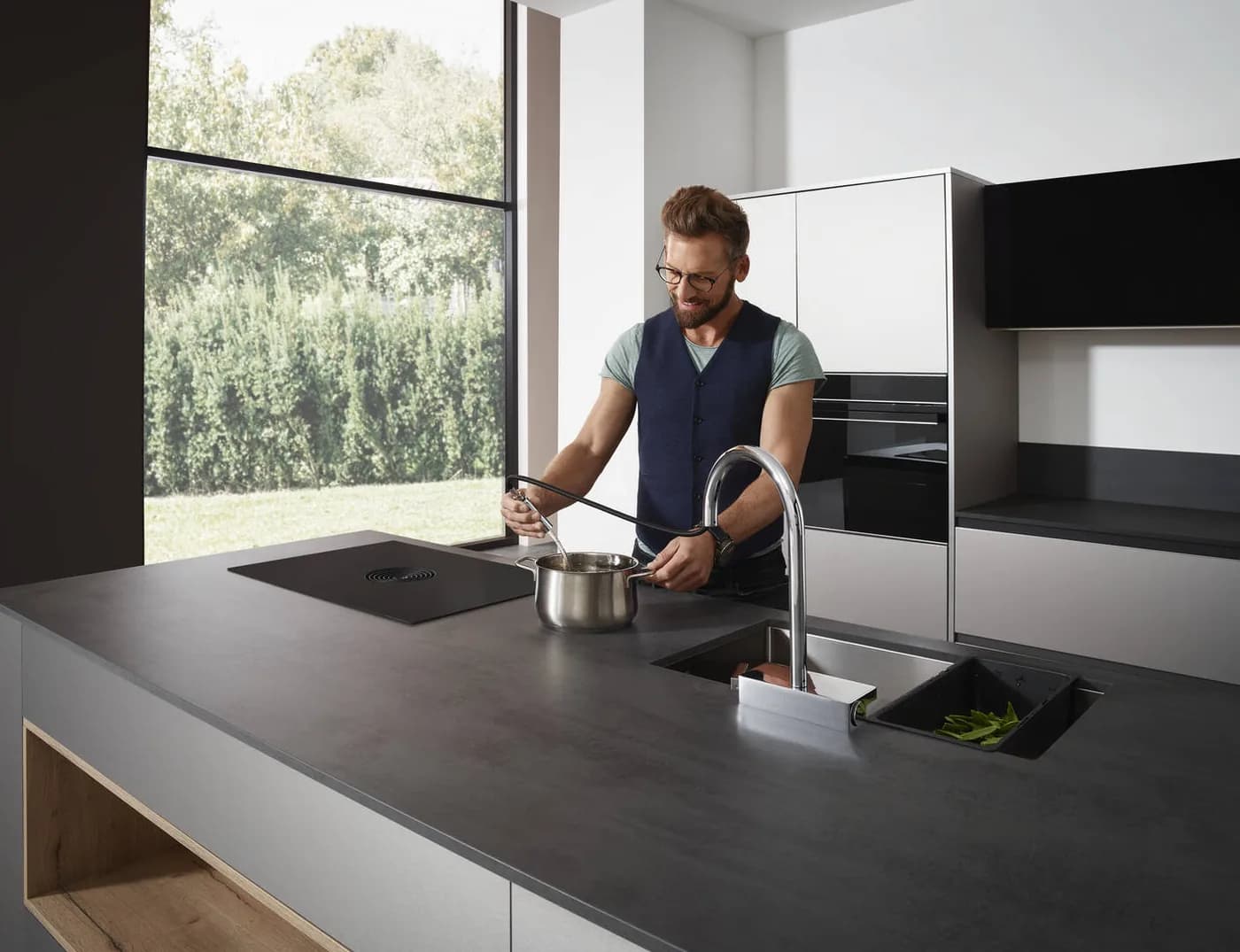Hansgrohe Aquuno Select M81 Tek Kollu Eviye Bataryası 170spi.2 Jet görsel 4