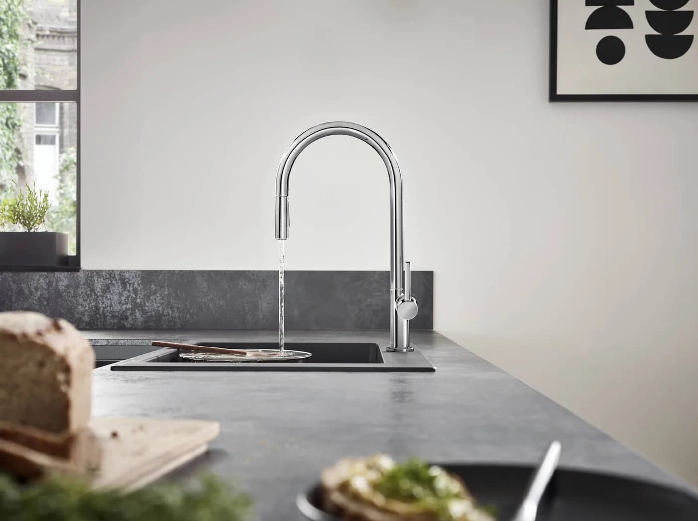Hansgrohe Talis M54 Tek Kollu Eviye Bataryası 210 El Duşu görsel 5