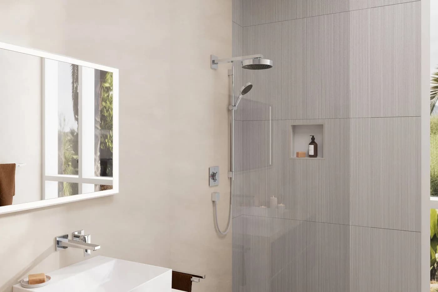 Hansgrohe Metropol Çubuk Volan Ankastre Duvar Lavabo Bataryası 225 görsel 4
