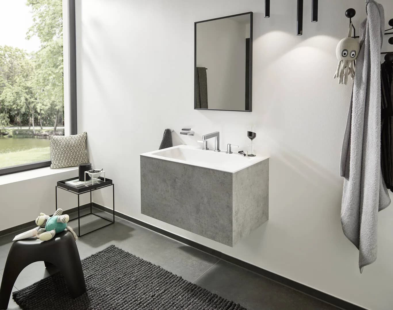 Hansgrohe Finoris 3 Delikli Lavabo Bataryası görsel 4